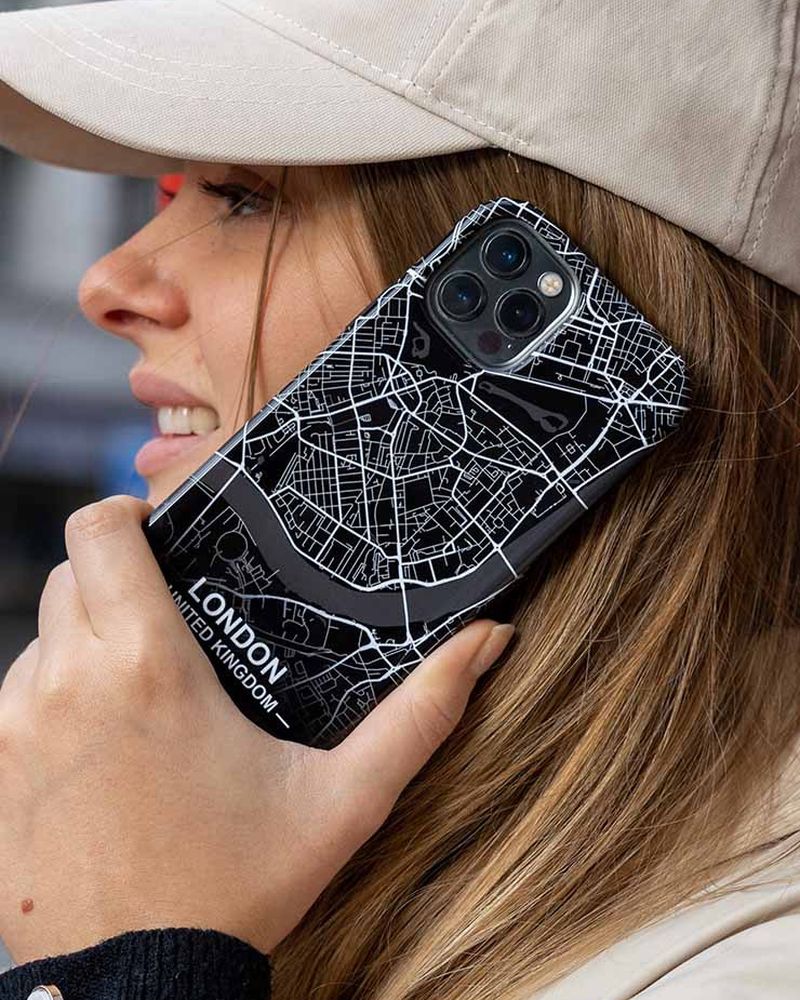 Capa de telemóvel CityMarble™ com mapa da cidade