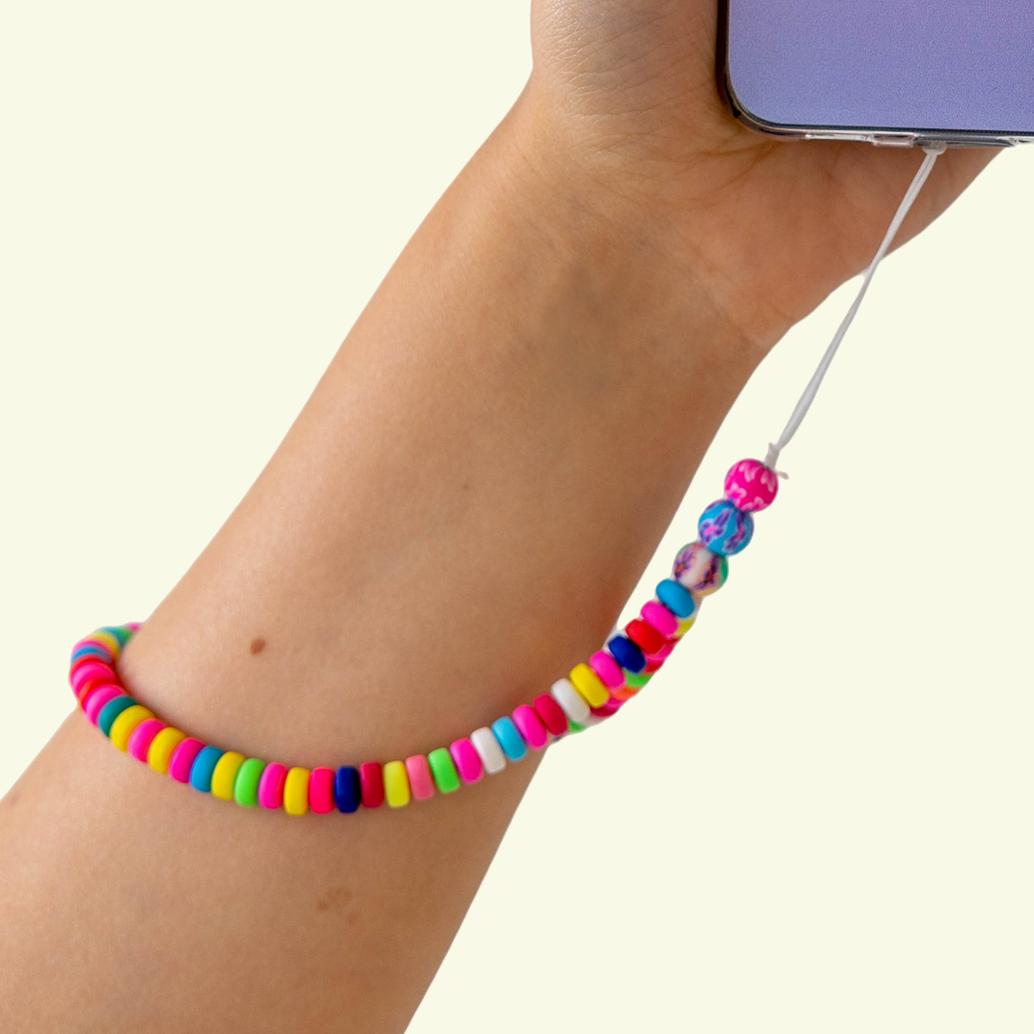 Pulseira de Telefone com Missingas Coloridas